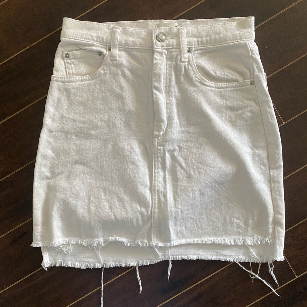 Wilfred White Denim Skirt